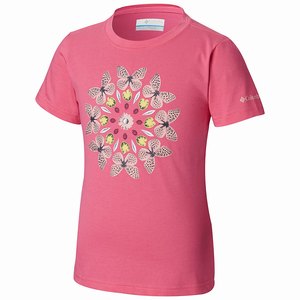 Columbia Wild Sky™ Shortärmad Skjorta Flickor Rosa (HJNWQ1920)